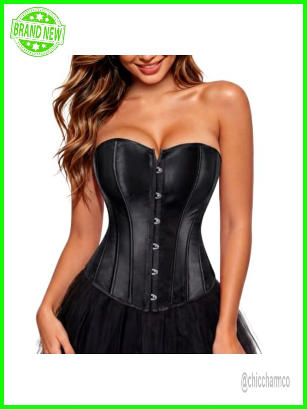 Lace Up Overbust Corset Top Renaissance Bustier Adjustable Waist